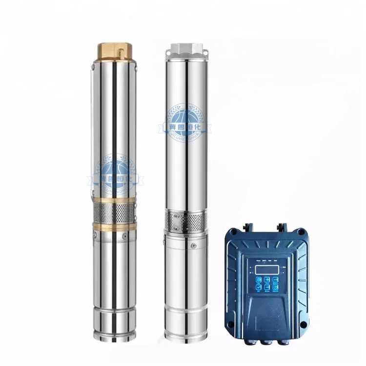 Погружной насос Deepwell 24 вольт постоянного тока солнечный матовый для глубокого колодца с панелью в комплекте