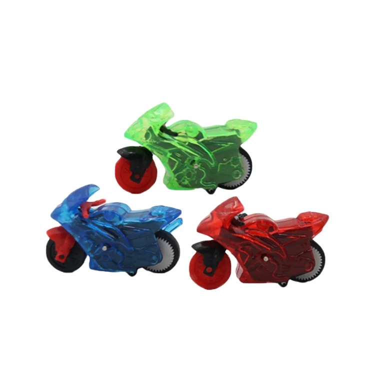 Transparent colors of pull back motorcycle toys capsule toy for chocolate surprise egg 2018