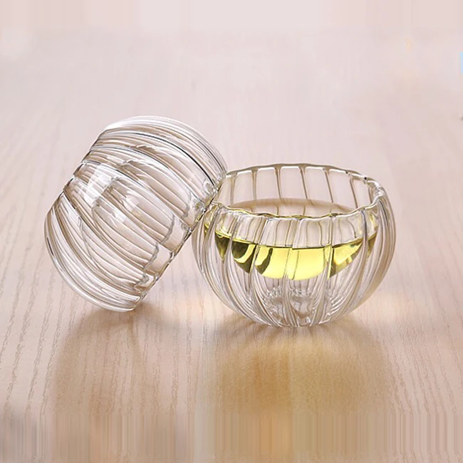 
Double wall hot sale small mini glass tea cup 