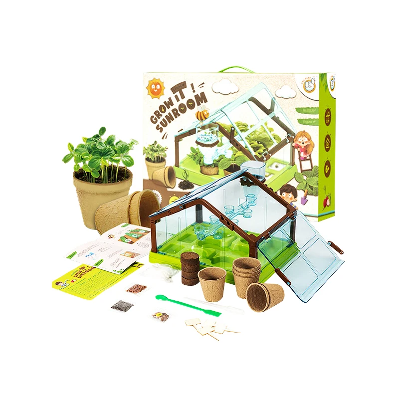 Лидер продаж, обучающий домик для наблюдения за растениями, Настольная игрушка для выращивания семян, мини-Солнечная комната, игрушки для выращивания растений, научные наборы
