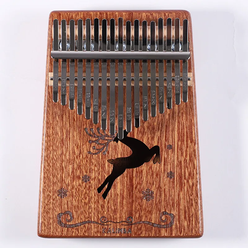 Mahogany Kalimba Sapele kalimba musical instrument 17 Keys Thumb Piano with EVA case