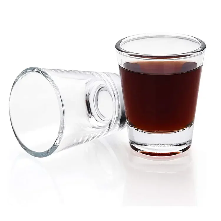 2023 NEW Style Wholesale 1.5oz Souvenir Tequila Shot Glasses Bullet Whiskey Shot Glass Cup Print Party American Style Glassware