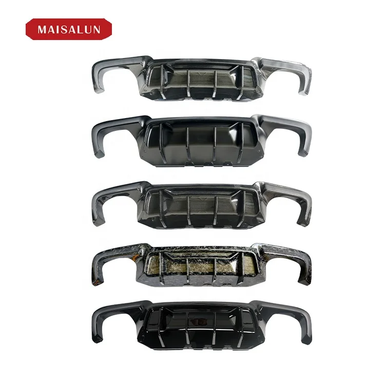 Gloss Black ABS Customizable Material R Style Car Rear bumpers Diffuser For BMW 5 Series F10 F18 M5 MT 2010-2017