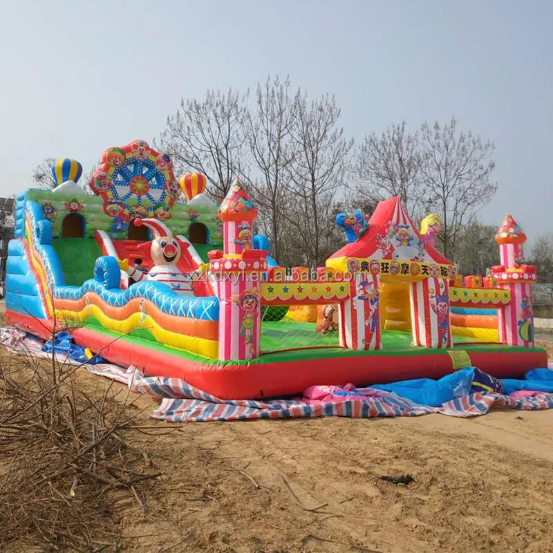 The factory sells Ferris wheel-style children inflatable castle slide outdoor large inflatable trampoline toys