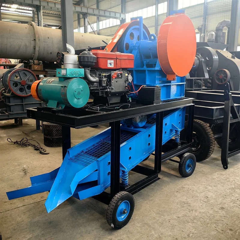 Portable New Stone Crusher Pe 150x250 Mobile Jaw Crusher With Vibrating Screen Listing