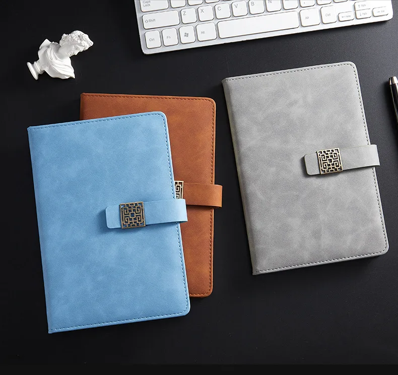 Wholesale Custom A5 Hardcover Notebook Set with 100 Inner Thermal Bound Pages Thickened Gift Box for Office Features Custom Logo