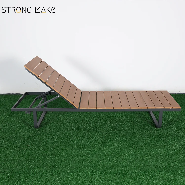 Commercial Patio Aluminum Chaise Garden Furniture Day Bed Chaise Longue Chair Outdoor Daybed For Pool Side