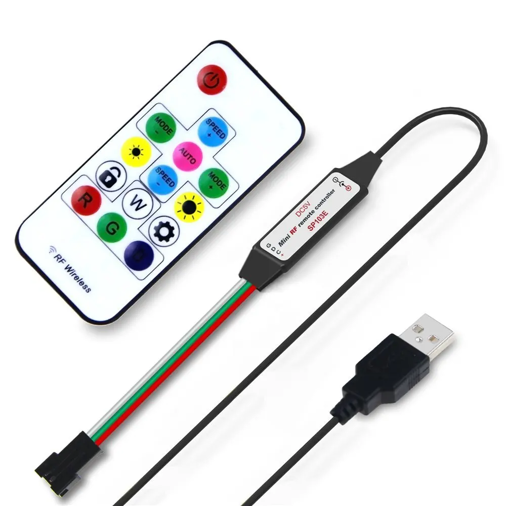  Пульт дистанционного управления SP103E RF с питанием от USB для цифровой светодиодной ленты Dream