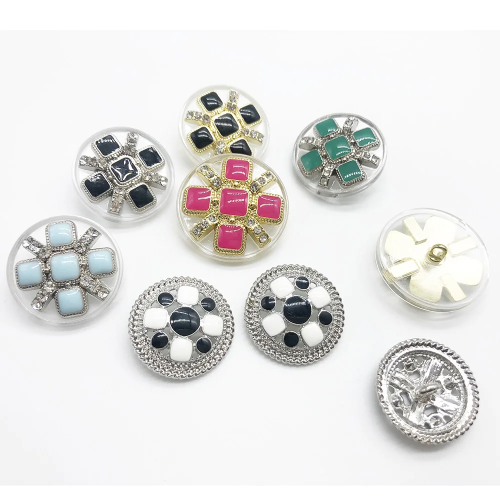 China manufacturer metal diamond garment pearl metal shank rhinestone button crystal button With Lowest Price