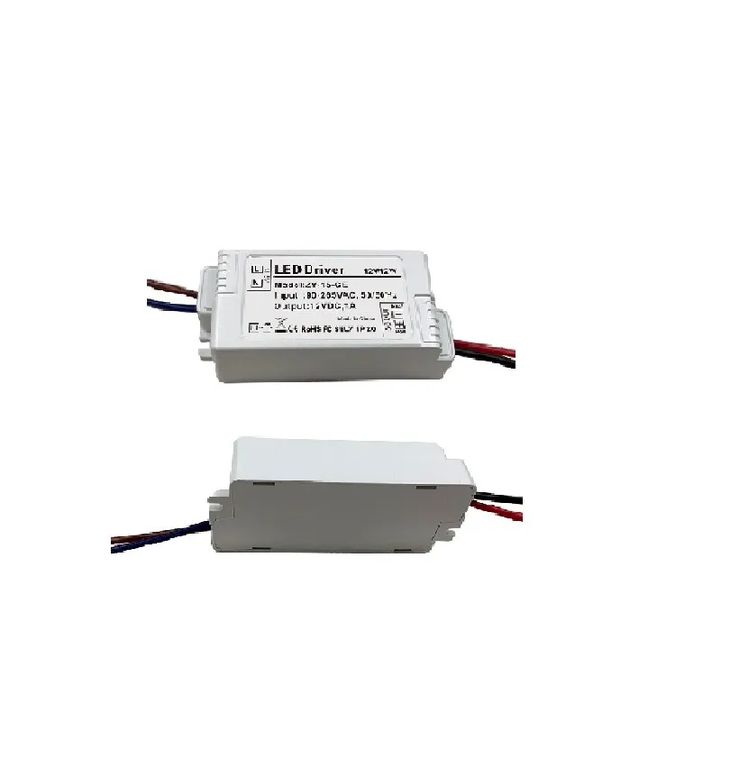 Высококачественный блок питания с квадратным пластиковым корпусом IP20 AC90-265vDC12/24 В 12 Вт тонкий пластиковый корпус