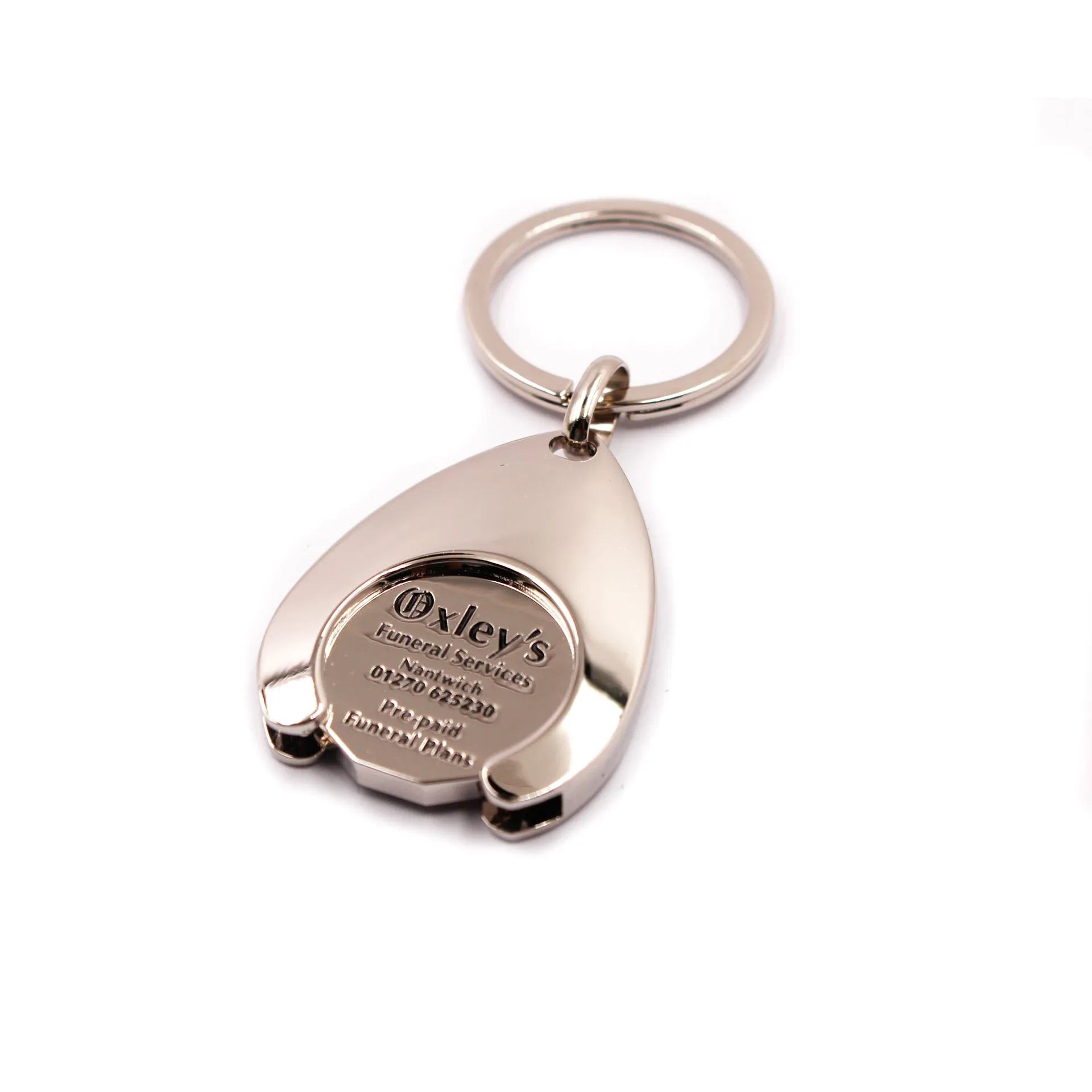 Trolley Coin Holder Keychains Ornament Supermarket Shopping Metal Keyring Coin Holder Cart Chip Key Chain Pendant