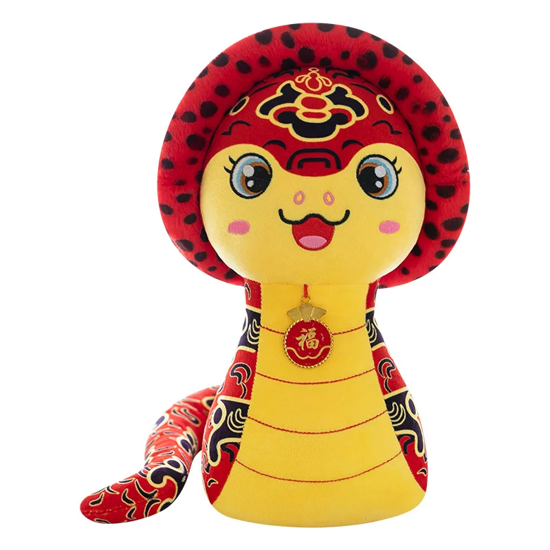 Cartoon Snake Plush Toy 2025 new years Zodiac mascot Stuffed Pillow Cute Claw Snake Doll Toys Funny Home Decor Christmas Gifts