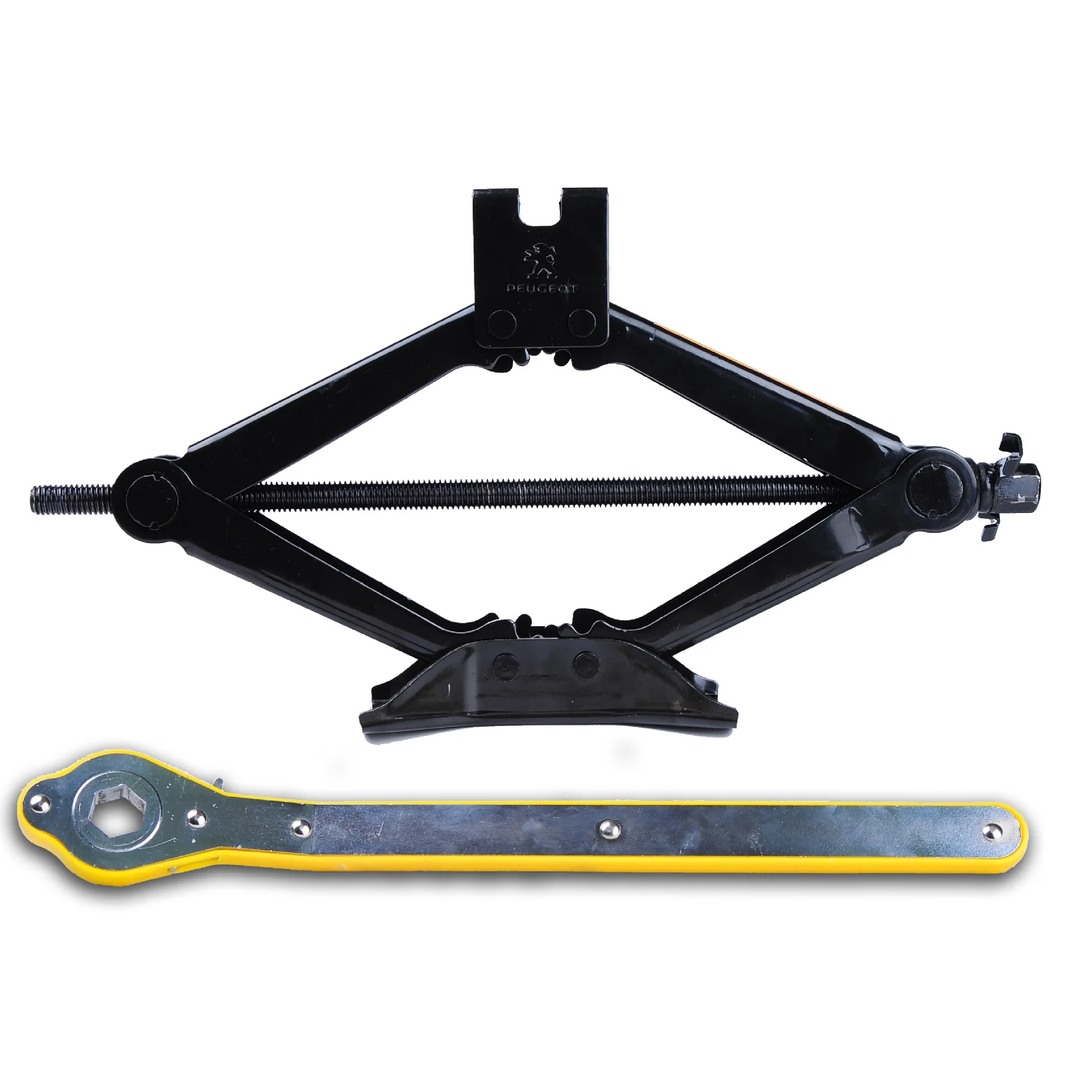 2 Ton 38.5cm Car Scissor Jack Square wrench Lifting Tire Tyre Change Ratchet Wrench Easy To Use Automobile Emergency