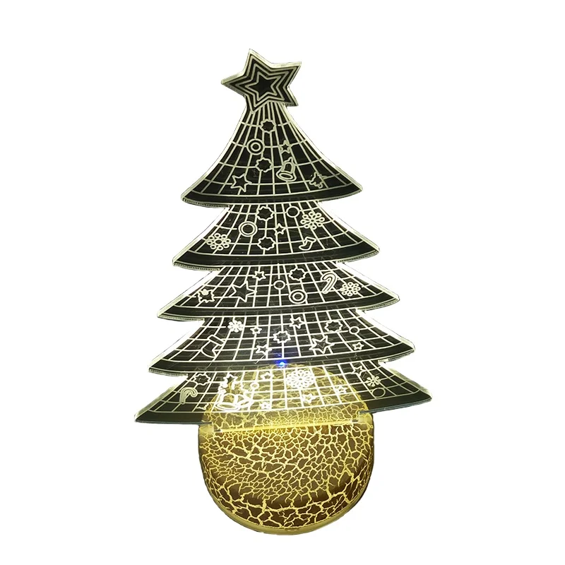 JM-3D11 Yiwu Jiumei Christmas Tree LED 3D Night  Light