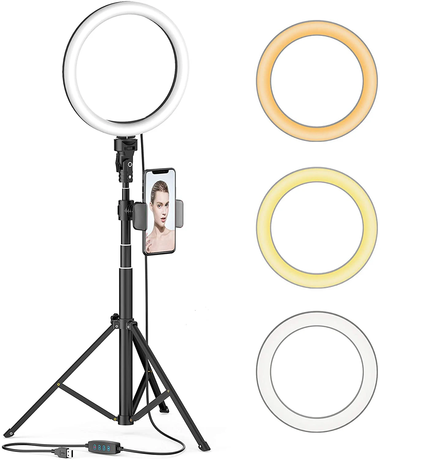 Wholesale Beauty 8 inch Photographic Selfie Led Ring Light With Tripod Stand For Live Stream Makeup Youtube Video