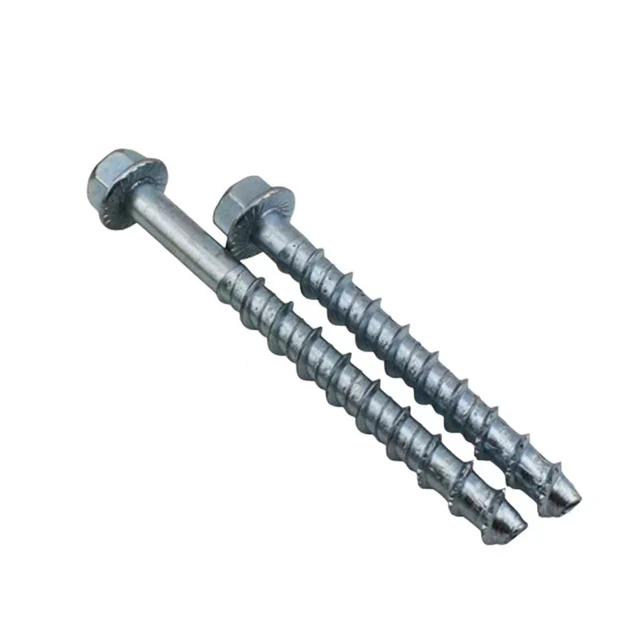 Customized fastener screws hexagonal concrete screw galvanized flange self cutting anchor bolt tapcon concrete screws