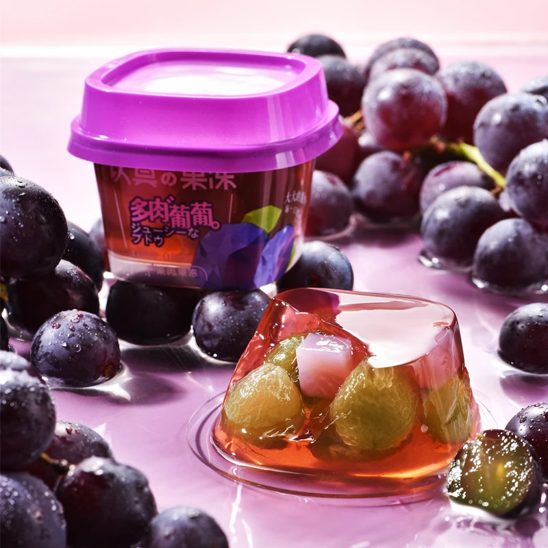 Halal Desserts Cup  Wholesale 98g Real  Fruit Pulp Nata De Coco Jelly Fruit