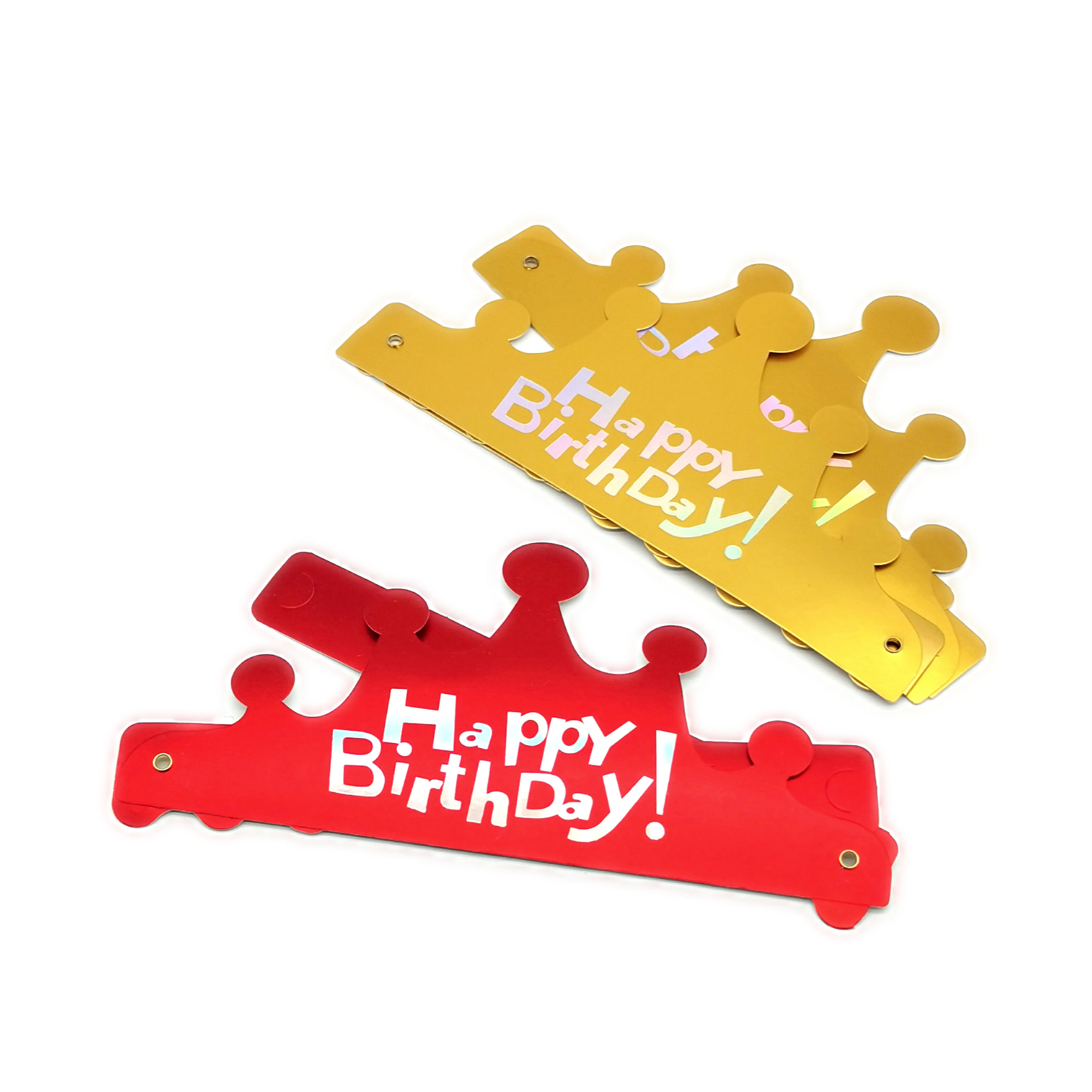 Wholesale Custom Golden King Crowns Gold Foil Paper Party hats for Birthday Celebration Photo Props