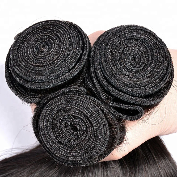10A Grade Brazilian 3 bundles Deal Silky Straight Virgin Human Hair Mixed Lengths Natural Color Virgin Double Drawn Raw Hair