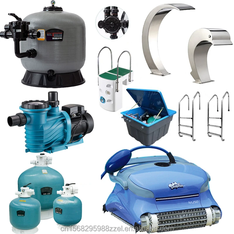 Swimming pool spa clean and other accessories Swimming Pool Equipment Complete Set