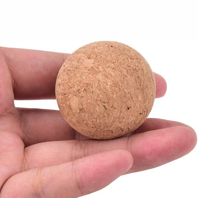 Custom high density laser logo large wooden cork yoga ball moq 1pcs