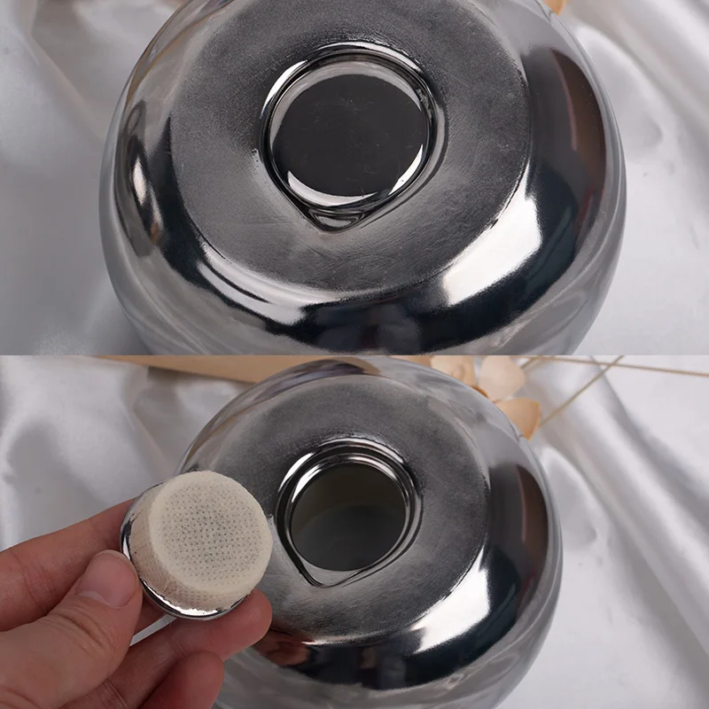 unique design silvery ceramic urn with candle holder pet cremation ashes keepsake animal cremation funeral heart pet urn