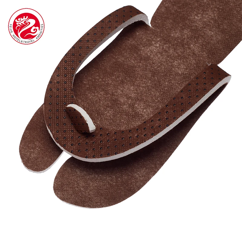 Wholesale Custom Luxury Hotel High Bedroom Disposable Spa Slippers, new design hotel flip flop slipper