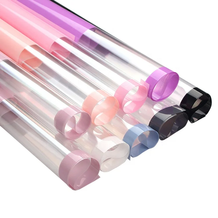 
Wholesale flower bouquet wrapping paper Custom waterproof plastic wrapping paper 