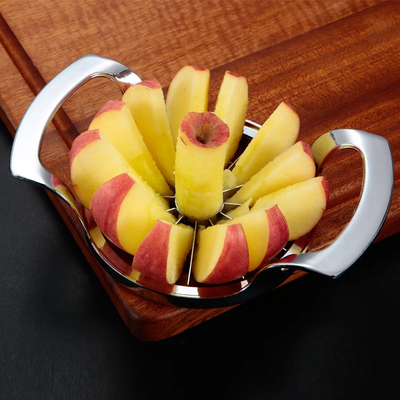 Heavy Duty Commercial Apple Cutter Zinc Alloy Apple Corer and Divider 8/12 Blades Stainless Steel Apple Slicer