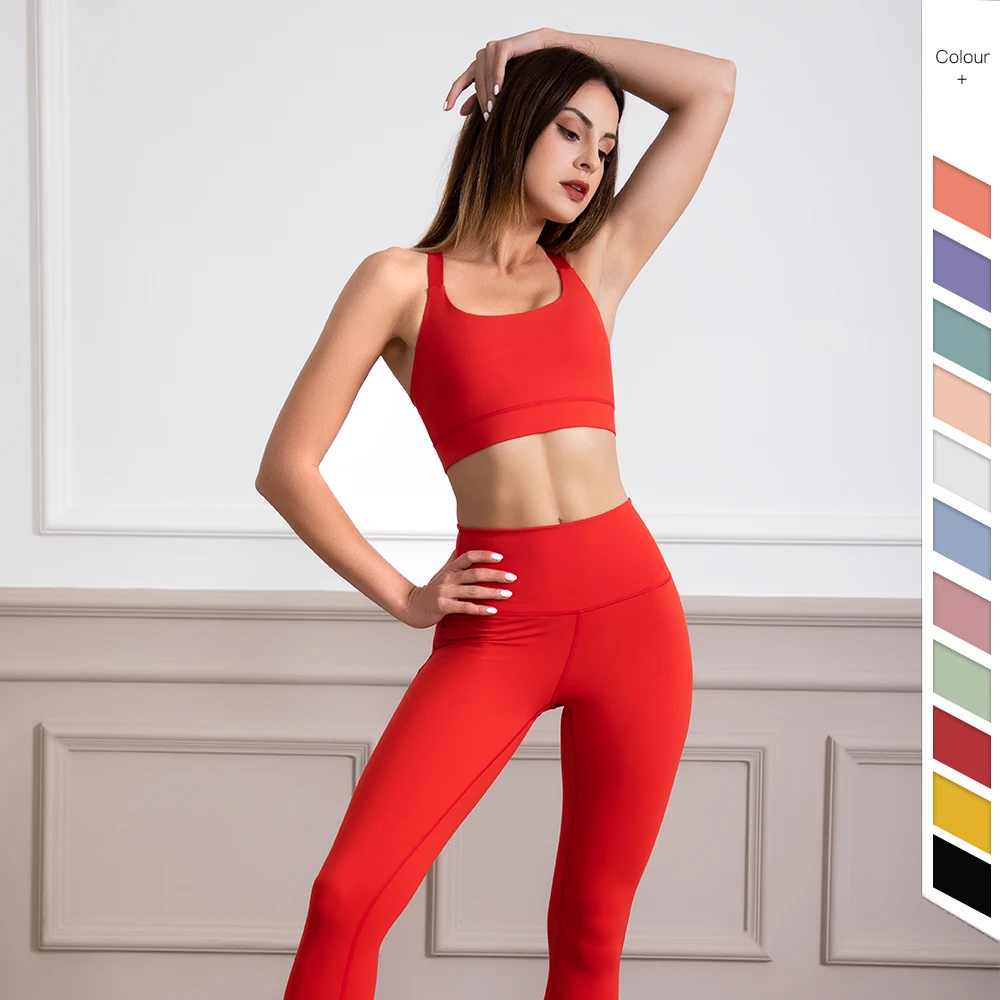 
2021 New Design Fitness Yoga Wear Custom Logo Two Piece Sexy Yoga Set Sports Bra And Shorts Set Women Seamless Yoga Shorts Sets 