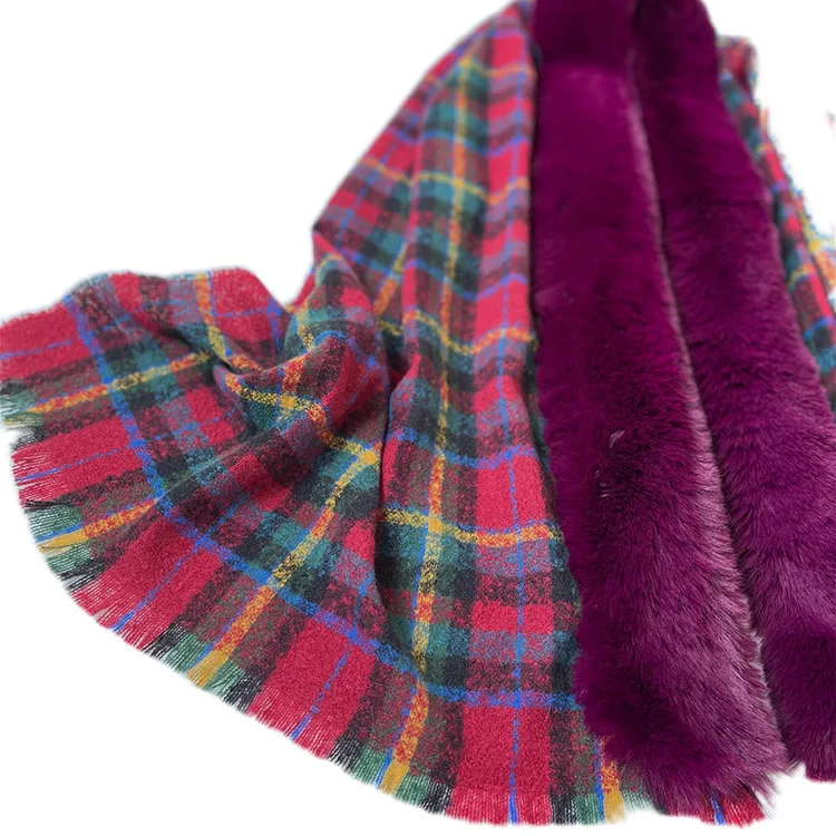 Новое поступление шарф из искусственного меха женская накидка стильные зимние шерстяные меховые шали с