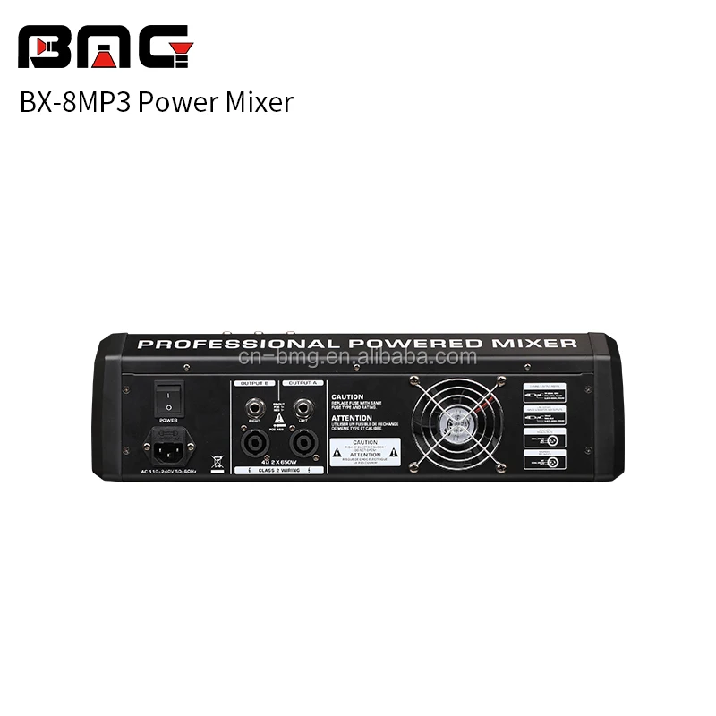 BMG Hot Selling 12 Channel USB Powered Amplifier Mixers with BT Music Dj Sound Amplifier Digital Mixer With Low Price