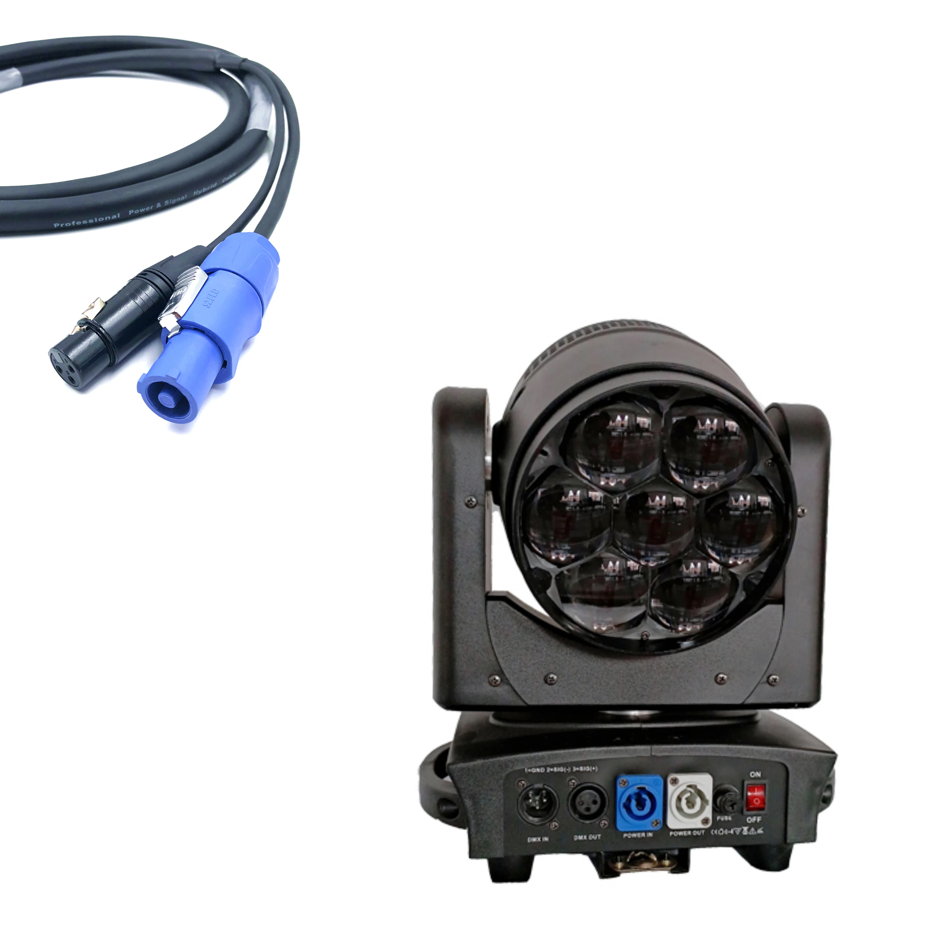 Lighting Powercon DMX Combi Combo Hybrid Cable for Stage Light