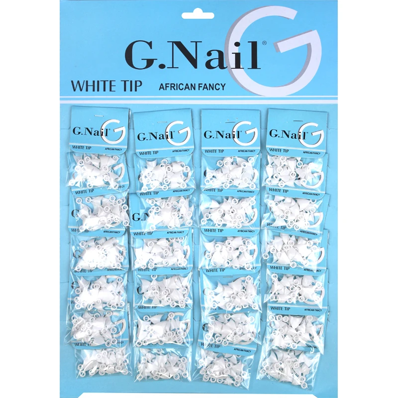 G.Nail 24 packs french manicure with hollow digital handle half paste