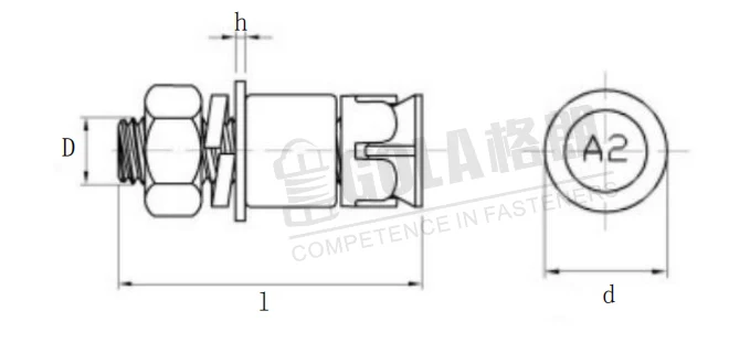 SS304 SS316 анкерный болт из нержавеющей стали