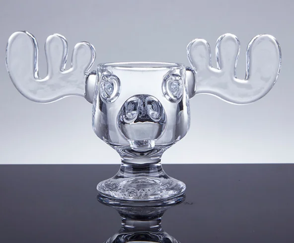 Amazon Pop   Christmas   Antler cup Creative Elk water cup High transparent Antler cup cocktail glass