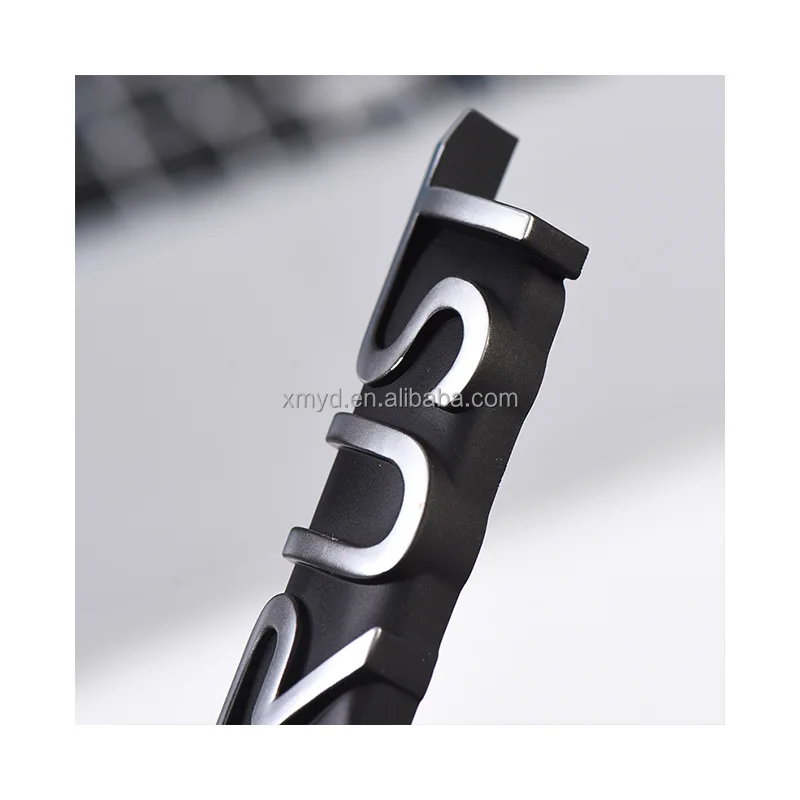 Custom ABS Car Letter Label Auto Chrome Matt Silver Motorcycle Emblem With 2 Pins