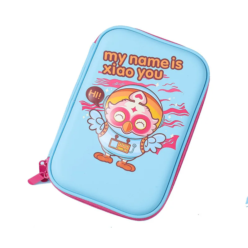 Free Sample 2023 Haslor kids Pencil Case School Pencil Cases Stationery Estuche 3D Space Pen Case Unicorn School Supplies
