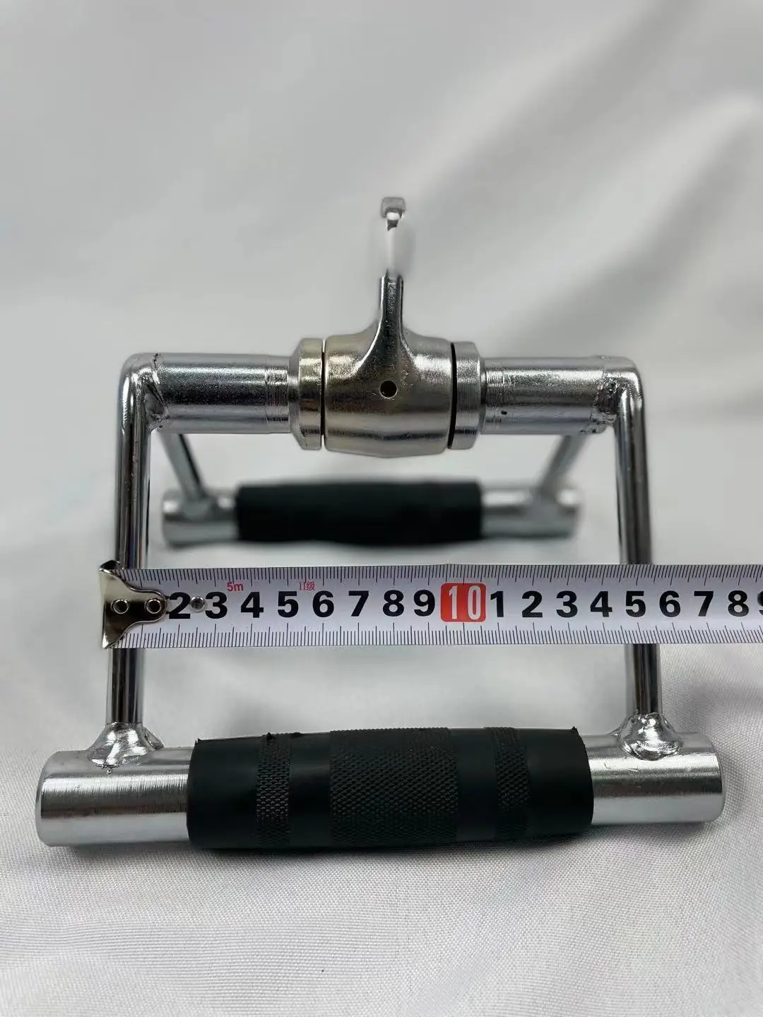 Non Slip Rubber Grip Pull Down Exercise Handles  Cable Attachment Tricep Double Handle V Bar