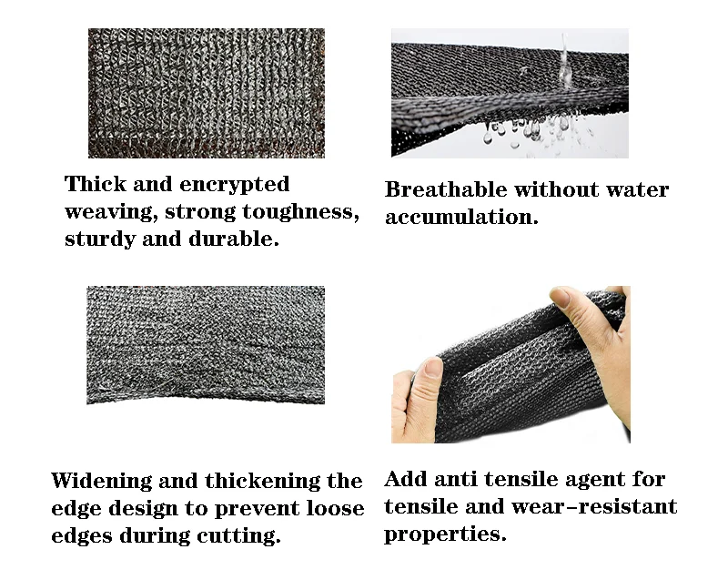 Agricultural & Outdoor Waterproof Shade Net Rolls for Farming & Car Parking Black Carport & Sunshade Netting