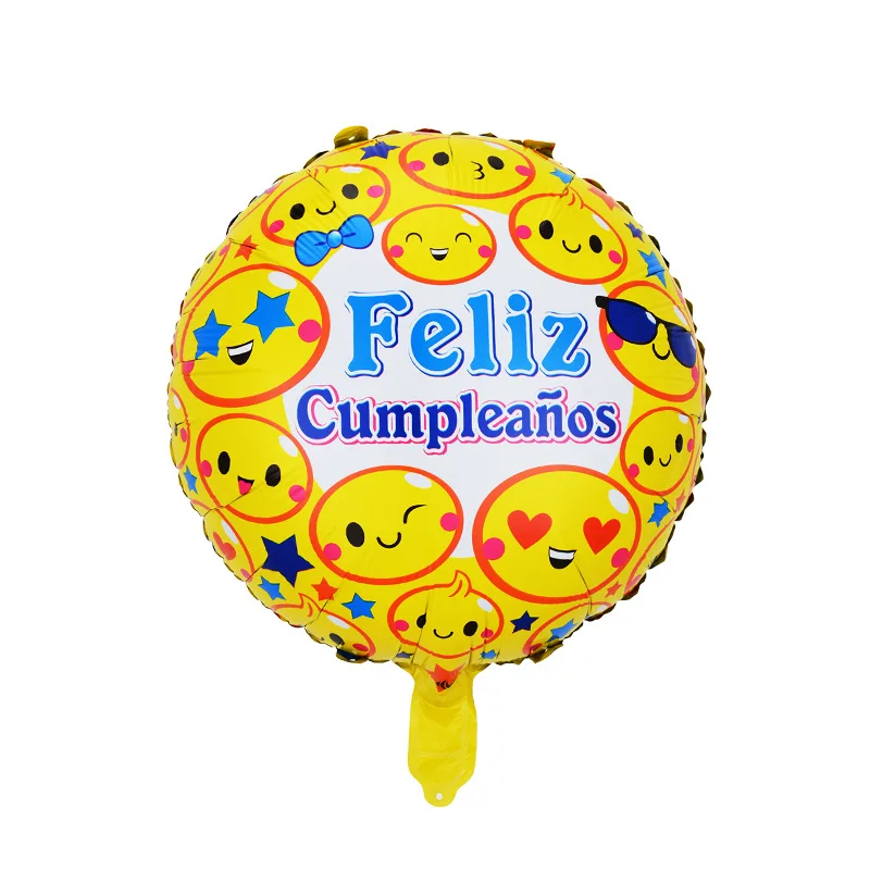 Воздушные шары Feliz Cumpleanos испанские украшения на день рождения 18-дюймовые воздушные из алюминиевой фольги гелиевые