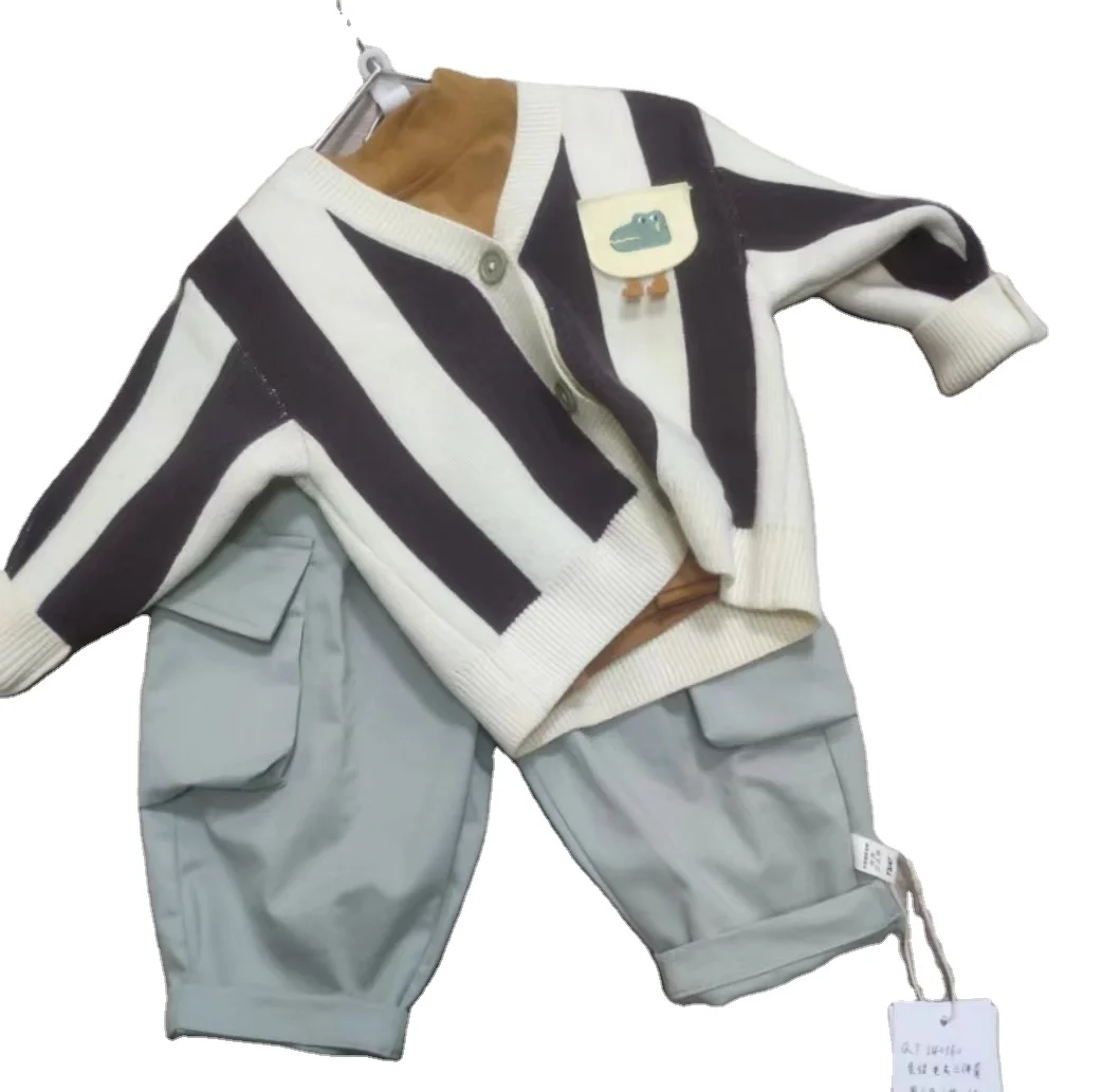 New Casual and Comfortable Boys Three-Piece Suit Cute and Stylish for Baby Boys for Autumn clothing set