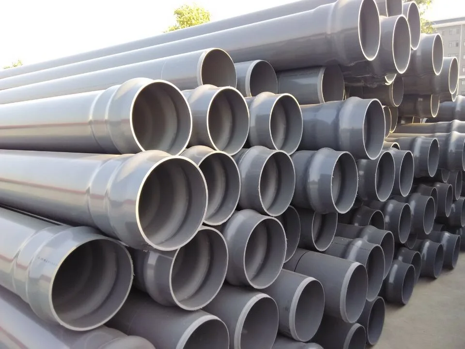 Factory Sale Rubber Ring Connection PVCU Sewage Tube Waste Water Drainage PVC pipe 75mm 90 110 160 200 250 315 400 mm