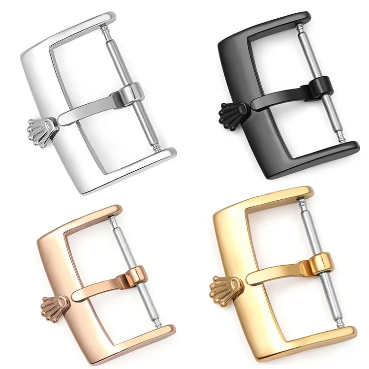 Rollex watch replacement 12 14 16 18 20 mm watch clasp for leather strap polish 316 L stainless steel watch buckle