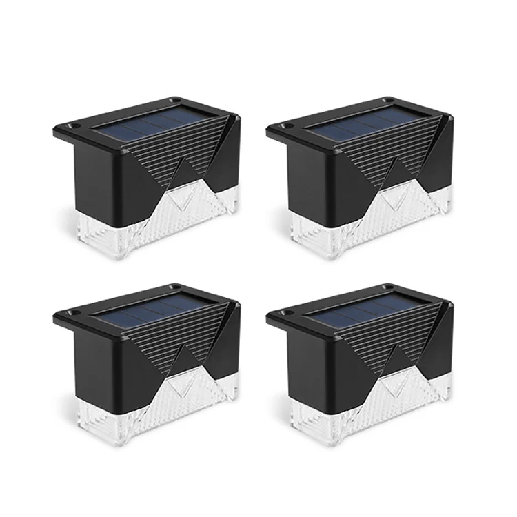 8 16 PCS Solar Step Lights Outdoor Waterproof Led Solar Stair Fence decoration Lamp for Patio Stairs Garden Yard