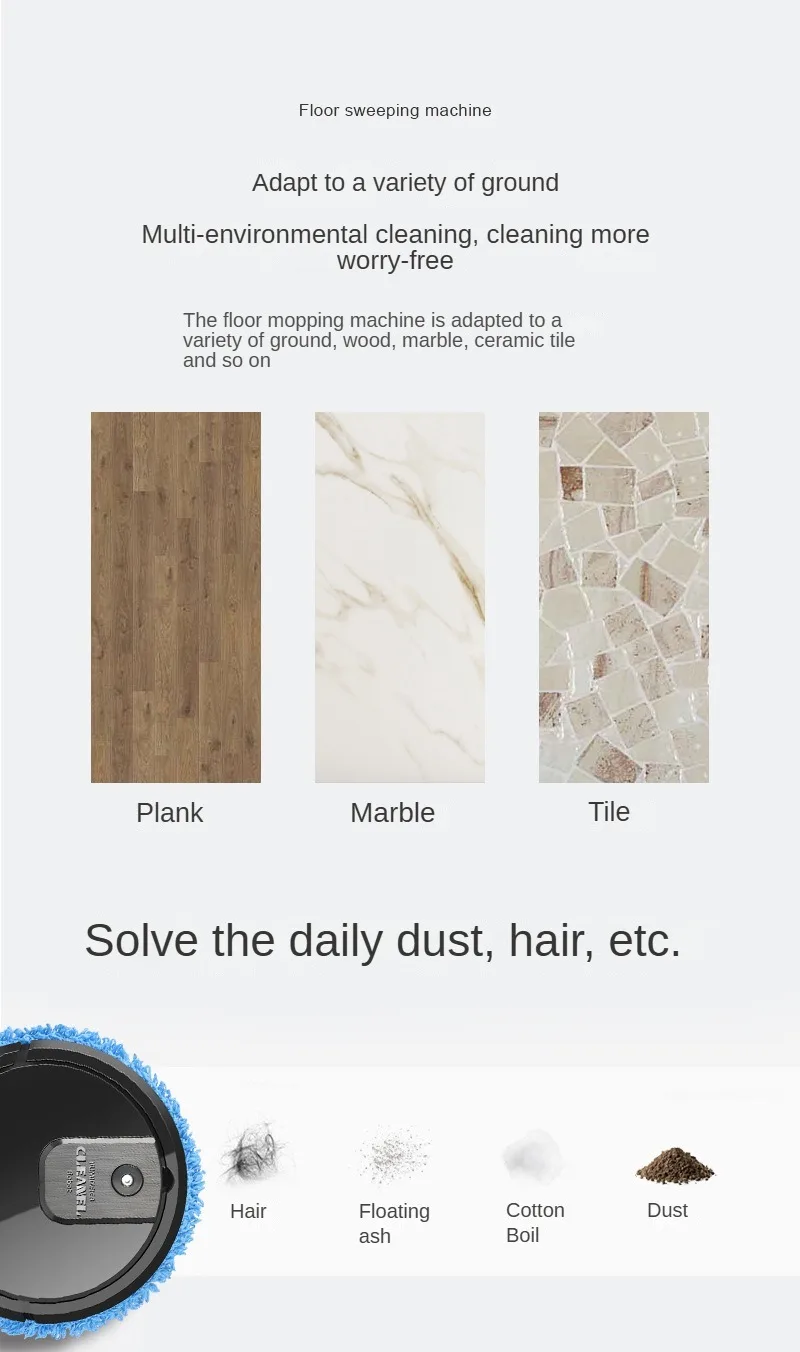 Debot Robot Vacuum Cleaner Wet Dry Mop Cleaning Function Electric USB-Powered Infrared Plastic EU/US Options Household Use