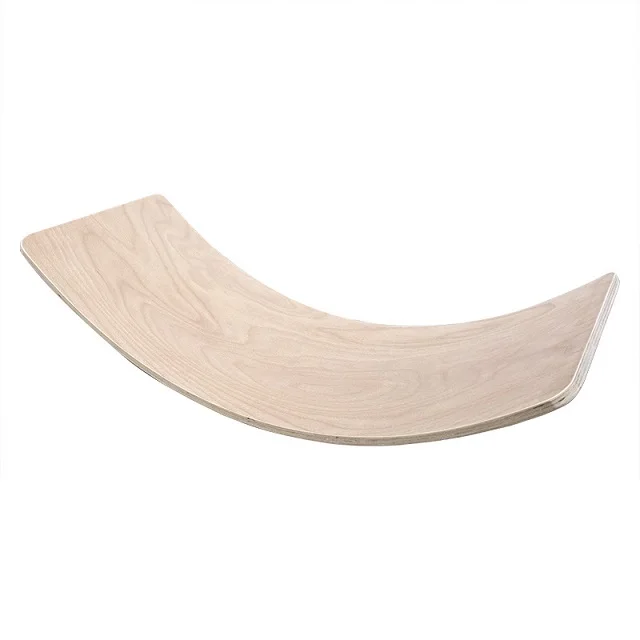 Wellshow Sport Fitness Wood Wobble Toy Kids Children Yoga Balance Board Curvy