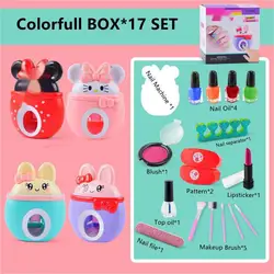 Детский и детский макияж «сделай сам» ПЕЧАТНАЯ МАШИНКА для ногтей макияж лак для ногтей подарок косметика для девочек игрушечный набор