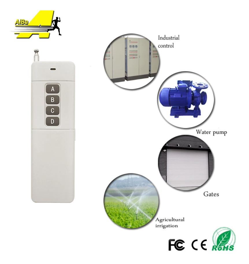 1/2/4/6/8/12 Button RF ASK 2262 1527 315/433MHz 3000m Long Range Wireless RF Transmitter Universal Remote Control