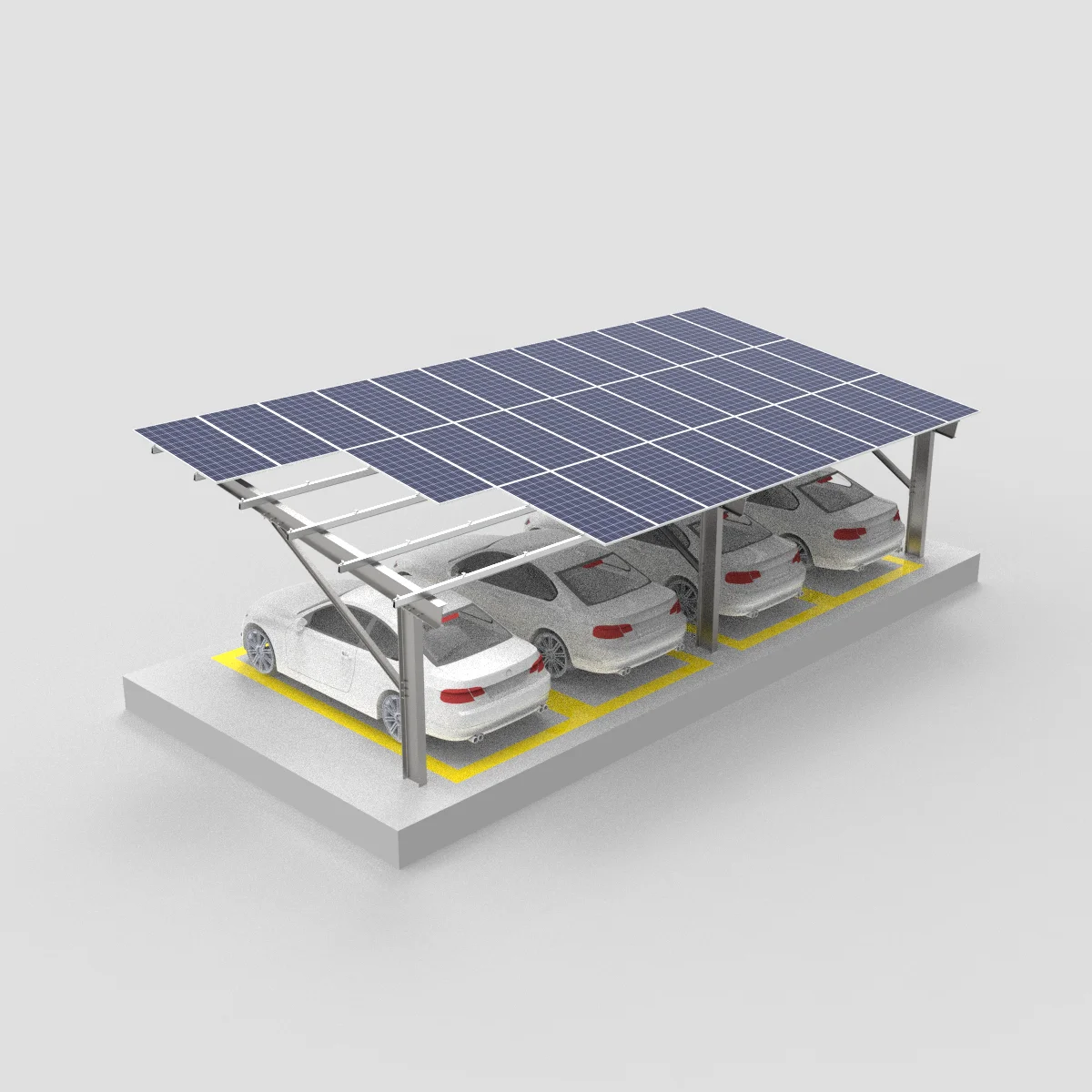 Renewable Solar Mounting Carport  Commercial Home Carport Bracket Solar Panel System Carports with Solar Structure